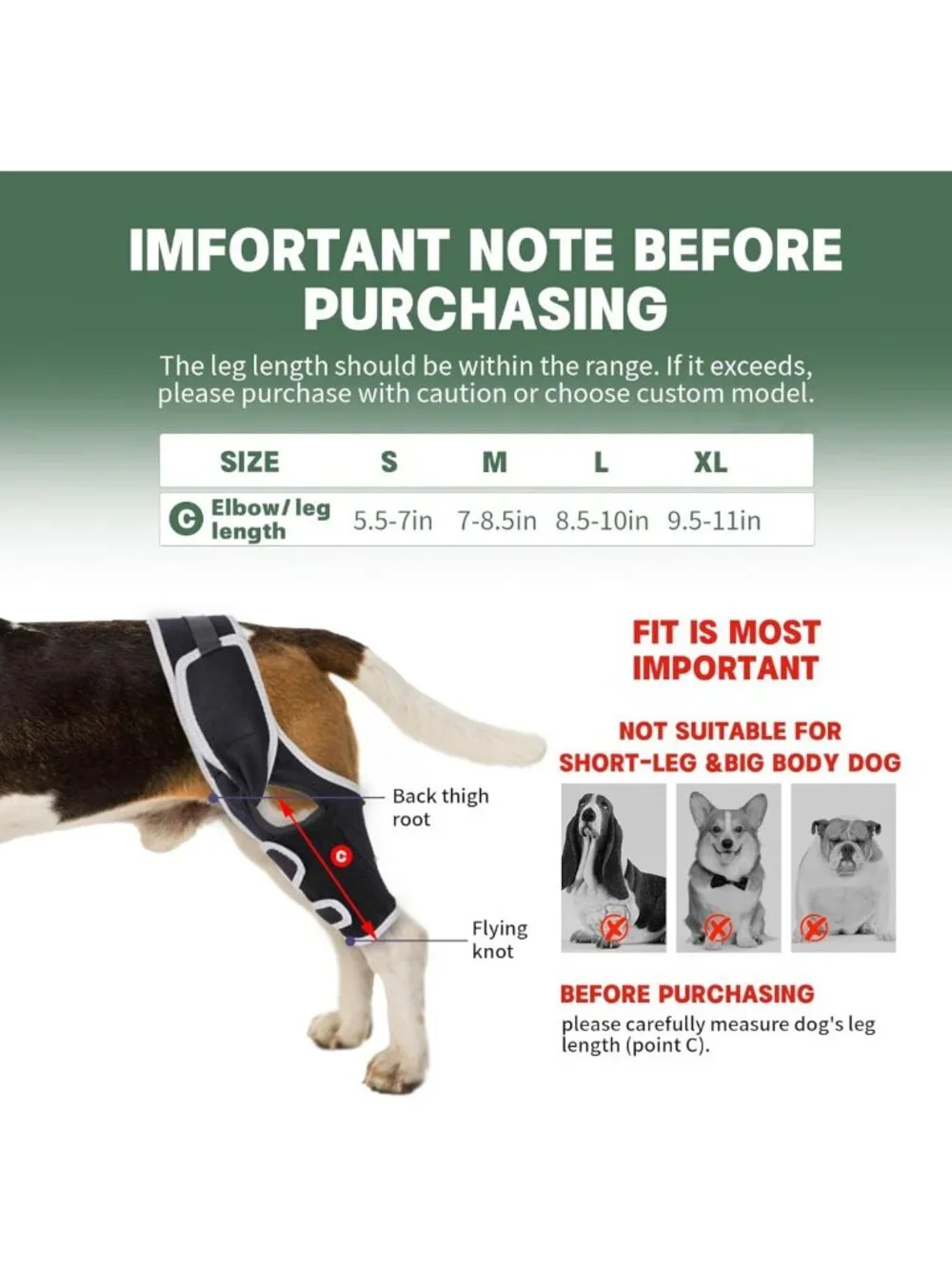 Adjustable Dog Knee Brace for Torn ACL - Metal Stabilizer, Warm & Stable
